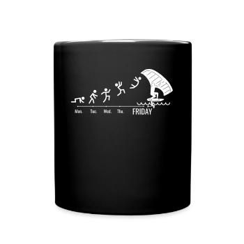 Wingfoil Surfer Wingfoiling Hydrofoil Weekend - Full Colour Mug - black - Front