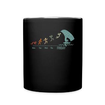 Week-end Wingfoil Surfer Wingfoil Hydrofoil - Mug uni - noir - Devant