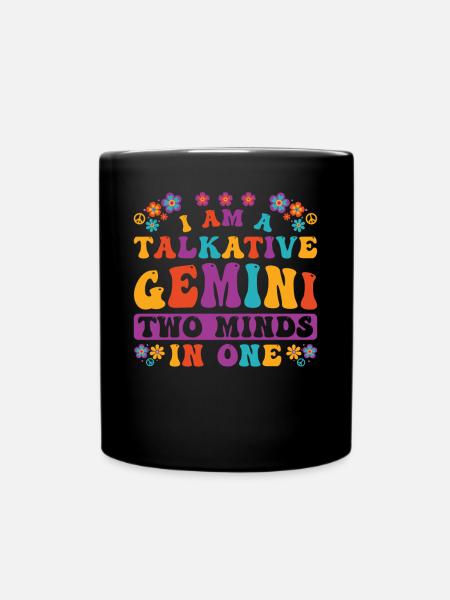 Zwillinge Sternzeichen Persönlichkeit Groovy Coole Zwillinge Idee - Tasse einfarbig - Schwarz