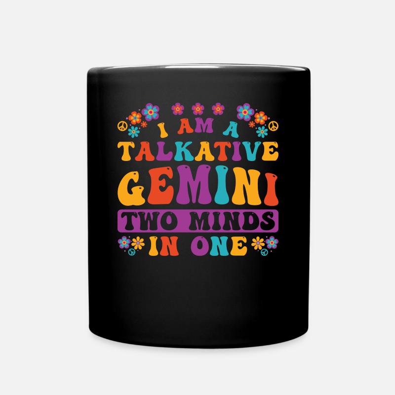 Zwillinge Sternzeichen Persönlichkeit Groovy Coole Zwillinge Idee - Tasse einfarbig - Schwarz