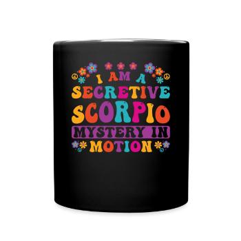 Skorpion Sternzeichen Persönlichkeit Groovy Cool Skorpion - Tasse einfarbig - Schwarz - Vorne