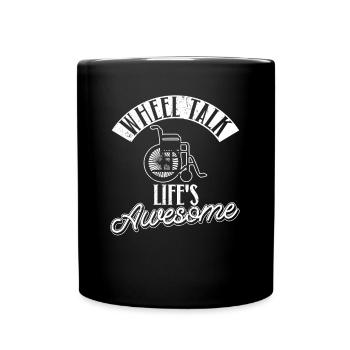 Wheelchair Wheelchair Disability Funny - Full Colour Mug - black - Front