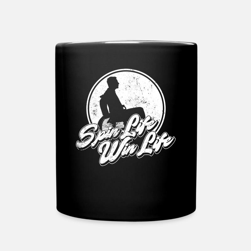 Rollstuhlfahrer Rollstuhl Behinderung Lustig - Tasse einfarbig - Schwarz