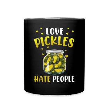 Pickles Lover Pickled Cucumber Gift - Full Colour Mug - black - Front