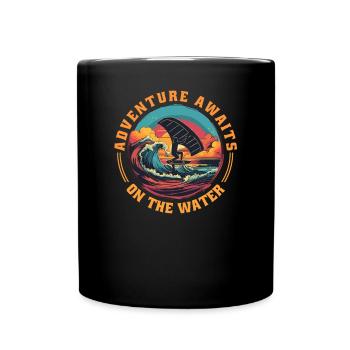 Wingfoil Surfer Wingfoil Board Kitefoil dictons - Mug uni - noir - Devant
