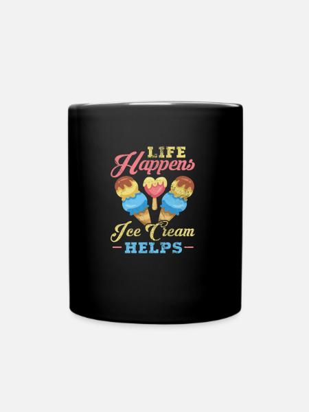 Eiscreme - Tasse einfarbig - Schwarz