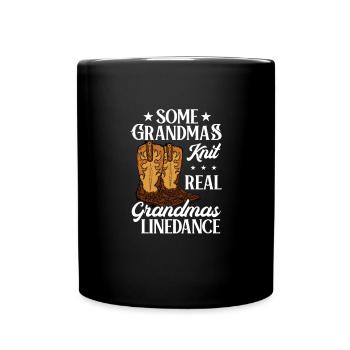 Linedance Country Line Dancer Linedancing Geschenk - Tasse einfarbig - Schwarz - Vorne