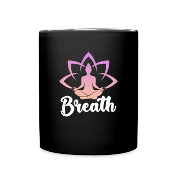 Méditation méditer Zen Yoga cadeau - Mug uni - noir - Devant