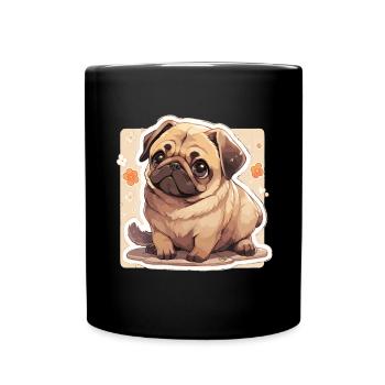 Mops Mops Hund Mops Leben Mops Geschenke - Tasse einfarbig - Schwarz - Vorne