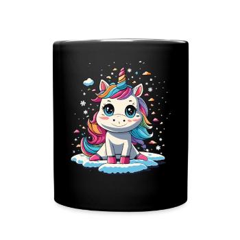 Licorne au pays des merveilles - Licorne Magie de Noël - Mug uni - noir - Devant