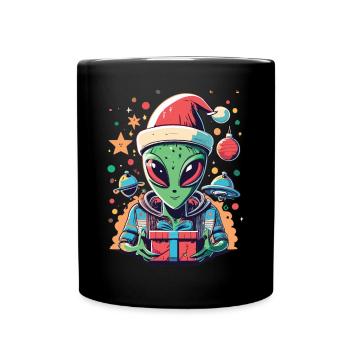 Père Noël extraterrestre - Noël non conventionnel dans l’espace - Mug uni - noir - Devant