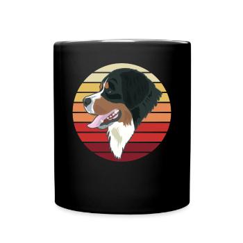 Simple Bernese Mountain Dog Gift - Full Colour Mug - black - Front