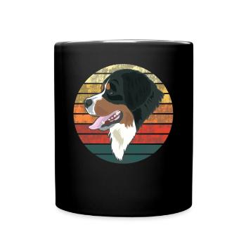 Simple Bernese Mountain Dog Gift - Full Colour Mug - black - Front