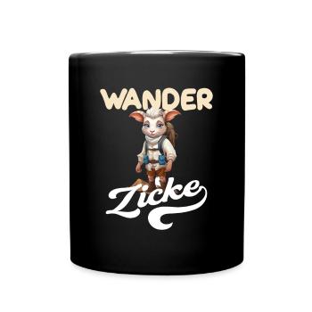 Wandern Ziege Wanderung Natur Frauen Meckern - Tasse einfarbig - Schwarz - Vorne
