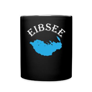 Eibsee Umriss Ästhetisches Naturwunder Geschenk - Tasse einfarbig - Schwarz - Vorne