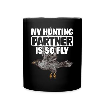 Hunter Hawking Falconer - Full Colour Mug - black - Front