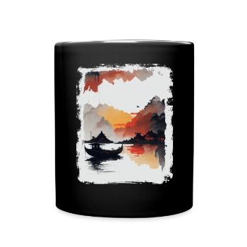 Japanisch - Ninh Binh Town - Tasse einfarbig - Schwarz - Vorne
