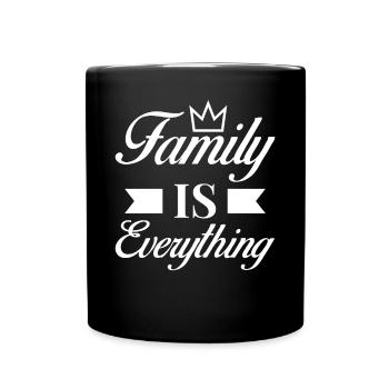 Family Inspiration Text Design Family is - Full Colour Mug - black - Front