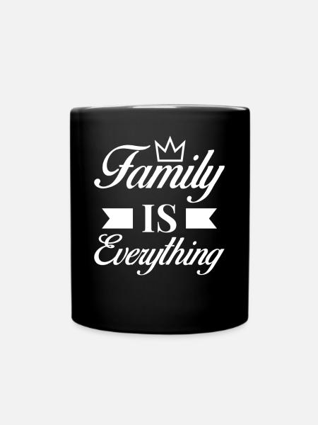 Familie Inspiration Text Design Familie ist - Tasse einfarbig - Schwarz