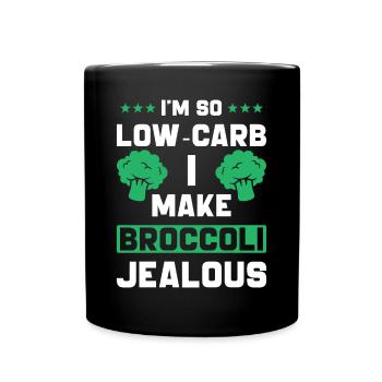 Low Carb Diet Motivation Quote - Full Colour Mug - black - Front