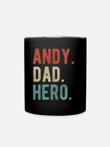 Andy Papa Held - Tasse einfarbig - Schwarz