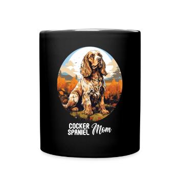 Épagneul Dog Cocker - Mug uni - noir - Devant