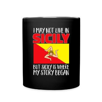 Sicile Drapeau Italie Sicile - Mug uni - noir - Devant