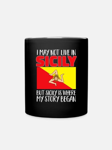Sicile Drapeau Italie Sicile - Mug uni - noir