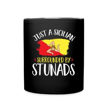 Sicily Flag Italy Sicily - Full Colour Mug - black - Front