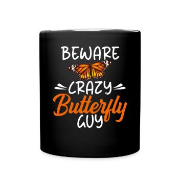 Butterfly Lover Gifts - Full Colour Mug - black - Front