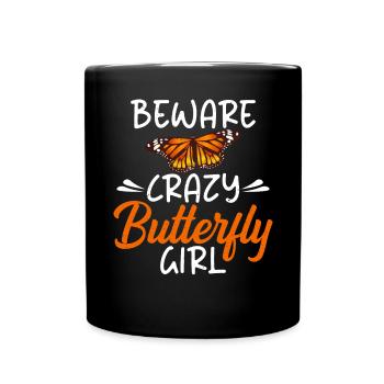 Butterfly Lover Gifts - Full Colour Mug - black - Front