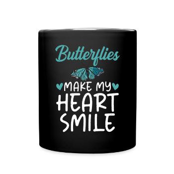 Butterfly Lover Gifts - Full Colour Mug - black - Front
