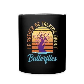 Butterfly Lover Gifts - Full Colour Mug - black - Front