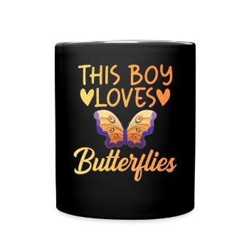 Butterfly Lover Gifts - Full Colour Mug - black - Front