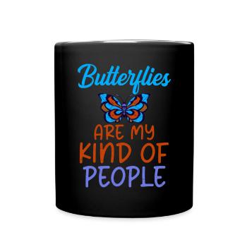 Butterfly Lover Gifts - Full Colour Mug - black - Front
