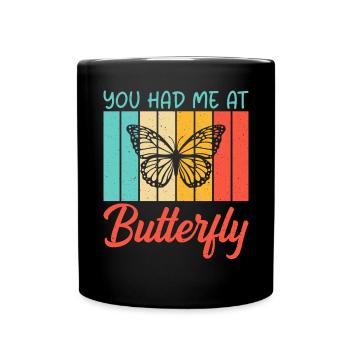 Butterfly Lover Gifts - Full Colour Mug - black - Front
