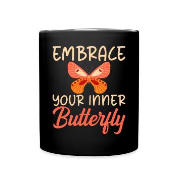 Butterfly Lover Gifts - Full Colour Mug - black - Front