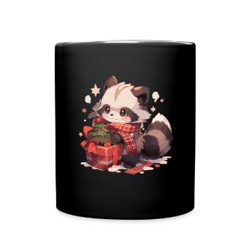 Raton laveur, raton laveur, raton laveur, bébé garde ours - Mug uni - noir - Devant