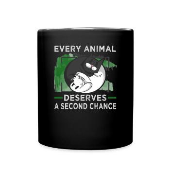 Hunderettungs Designs Für Tierrechtsaktivisten - Tasse einfarbig - Schwarz - Vorne