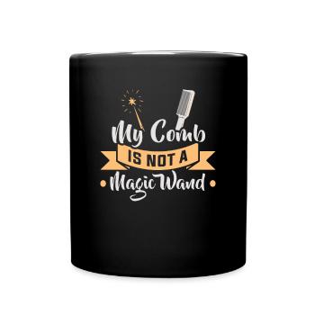 Friseurin Barber Frisörin Friseursalon - Tasse einfarbig - Schwarz - Vorne