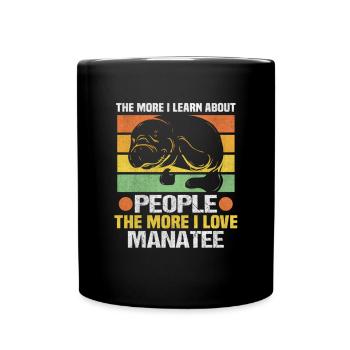 The more I love manatee Florida manatees - Full Colour Mug - black - Front
