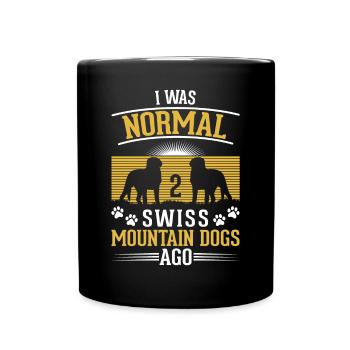 Grand cadeau de chien de montagne suisse - Mug uni - noir - Devant