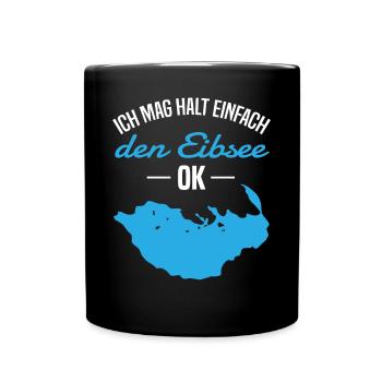 Eibsee Liebe Unverblümt - Natur und Entspannung - Tasse einfarbig - Schwarz - Vorne