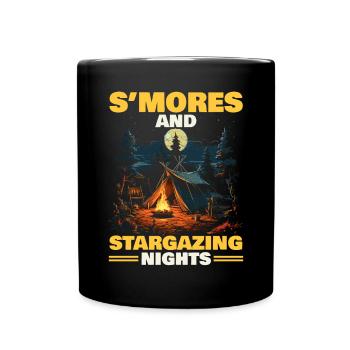 Glamping Camper Nature Camp Zelt Happy Glamper - Tasse einfarbig - Schwarz - Vorne