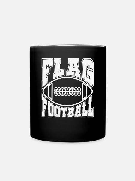 Flag Football Spieler - Tasse einfarbig - Schwarz