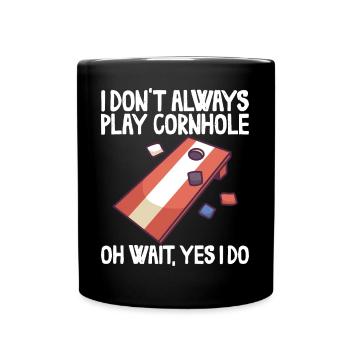 Jeu de Cornhole Tenue de trou de maïs avec Cornhole - Mug uni - noir - Devant