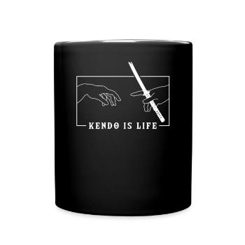 Michelangelo Creation of Adam Kendo Kata Kenjutsu - Tasse einfarbig - Schwarz - Vorne