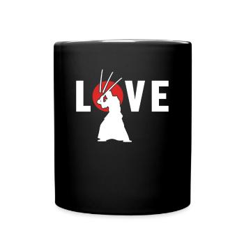 Love Kata Kenjutsu Katana Samurai Kendo - Tasse einfarbig - Schwarz - Vorne
