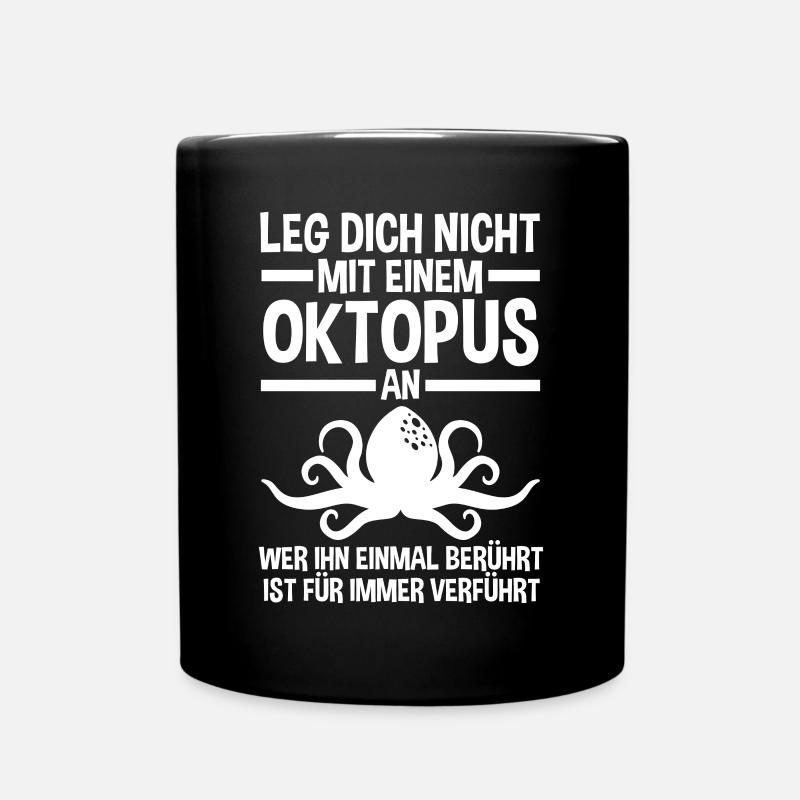 Tintenfisch Oktopus - Tasse einfarbig - Schwarz