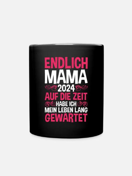 Werdende Mama 2024 - Tasse einfarbig - Schwarz